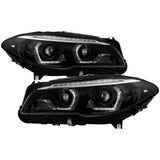 Spyder BMW 5 Series F10 11-13 Xenon/HID AFS Projector Headlights - Black PRO-YD-BMWF10HIDAFS-SEQ-BK SPYDER Headlights  AXOPROS