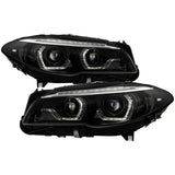 Spyder BMW 5 Series F10 11-13 Xenon/HID AFS Projector Headlights - Black PRO-YD-BMWF10HIDAFS-SEQ-BK SPYDER Headlights  AXOPROS