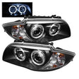 Spyder BMW E87 1-Series 08-11 Projector Headlights LED Halo Black High H1 Low H7 PRO-YD-BMWE87-HL-BK SPYDER Headlights  AXOPROS