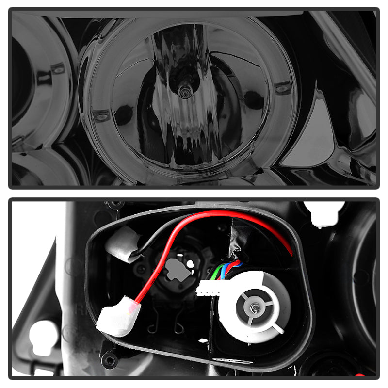 Spyder BMW E90 3-Series 06-08 (4 dr) Proj LED Halo Amber Reflctr Rplc Bulb Smke PRO-YD-BMWE9005-AM-S SPYDER Headlights  AXOPROS