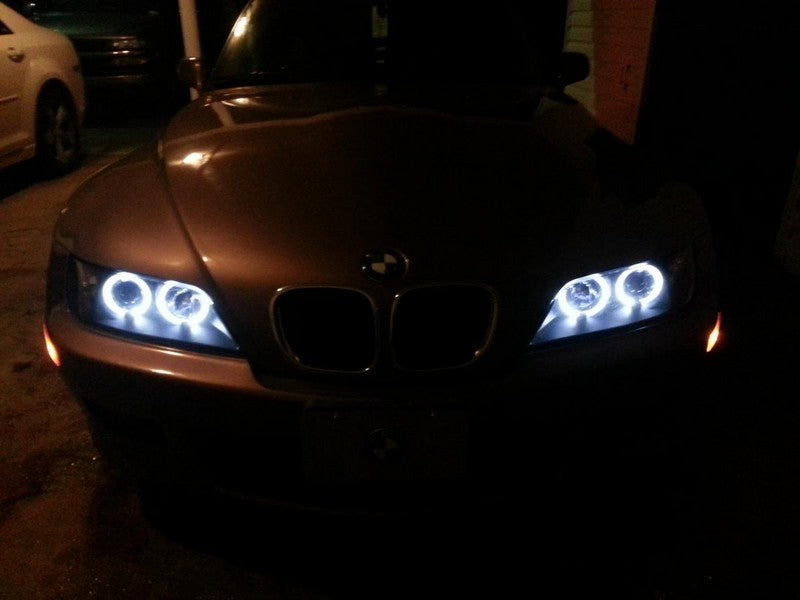 Spyder BMW Z3 96-02 Projector Headlights LED Halo Black High H1 Low H1 PRO-YD-BMWZ396-HL-BK SPYDER Headlights  AXOPROS