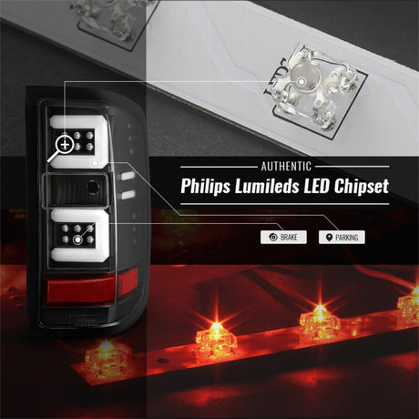 Spyder Chevy 1500 14-16 Light Bar LED Tail Lights All Blk ALT-YD-CS14-LBLED-BKV2 SPYDER Tail Lights  AXOPROS