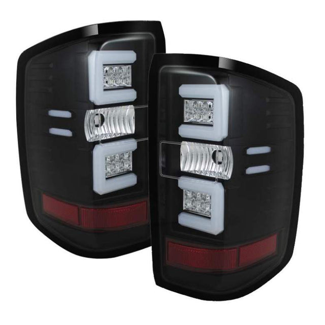 Spyder Chevy 1500 14-16 Light Bar LED Tail Lights Blk ALT-YD-CS14-LBLED-BK SPYDER Tail Lights  AXOPROS