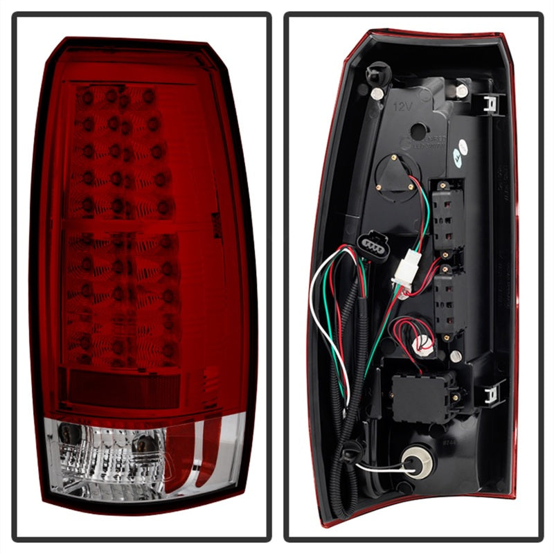 Spyder Chevy Avalanche 07-13 LED Tail Lights Red Clear ALT-YD-CAV07-LED-RC SPYDER Tail Lights  AXOPROS
