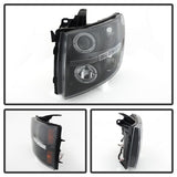 Spyder Chevy Silverado 1500 07-13 Projector Headlights LED Halo LED Blk PRO-YD-CS07-HL-BK SPYDER Headlights  AXOPROS