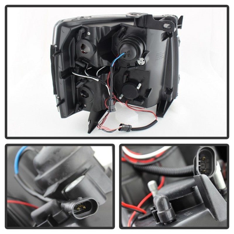 Spyder Chevy Silverado 1500 07-13 Projector Headlights LED Halo LED Blk PRO-YD-CS07-HL-BK SPYDER Headlights  AXOPROS