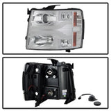 Spyder Chevy Silverado 1500 07-13 Version 3 Projector Headlights - Chrome PRO-YD-CS07V3-LBDRL-C SPYDER Headlights  AXOPROS