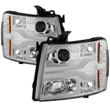 Spyder Chevy Silverado 1500 07-13 Version 3 Projector Headlights - Chrome PRO-YD-CS07V3-LBDRL-C SPYDER Headlights  AXOPROS