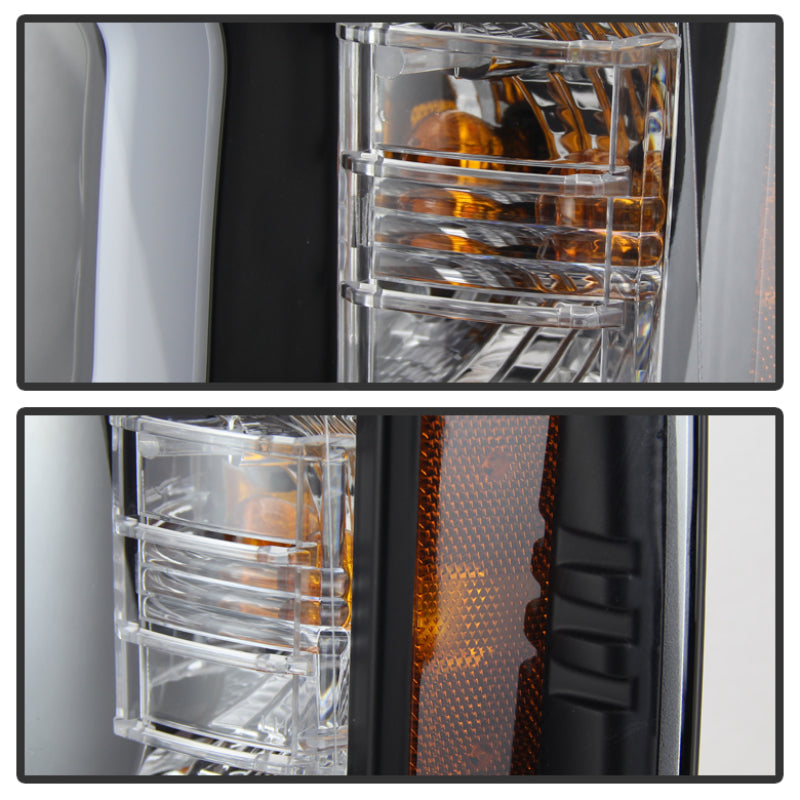 Spyder Chevy Silverado 1500 14-16 Projector Headlights Light Bar DRL Blk PRO-YD-CS14-LBDRL-BK SPYDER Headlights  AXOPROS