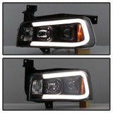 Spyder Dodge Charger 06-10 Projector Headlights - LED Light Bar - Black PRO-YD-DCH05V2-LB-BK SPYDER Headlights  AXOPROS