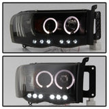Spyder Dodge Ram 1500 02-05 03-05 Projector Headlights LED Halo LED Blk Smke PRO-YD-DR02-HL-BSM SPYDER Headlights  AXOPROS