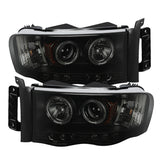 Spyder Dodge Ram 1500 02-05 03-05 Projector Headlights LED Halo LED Blk Smke PRO-YD-DR02-HL-BSM SPYDER Headlights  AXOPROS