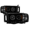 Spyder Dodge Ram 1500 02-05 03-05 Projector Headlights LED Halo LED Blk Smke PRO-YD-DR02-HL-BSM SPYDER Headlights  AXOPROS