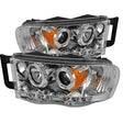 Spyder Dodge Ram 1500 02-05/Ram 2500 03-05 Projector Headlights LED Halo LED Chrm PRO-YD-DR02-HL-C SPYDER Headlights  AXOPROS