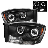 Spyder Dodge Ram 1500 06-08/Ram 2500 06-09 Projector Headlights LED Halo LED Blk PRO-YD-DR06-HL-BK SPYDER Headlights  AXOPROS