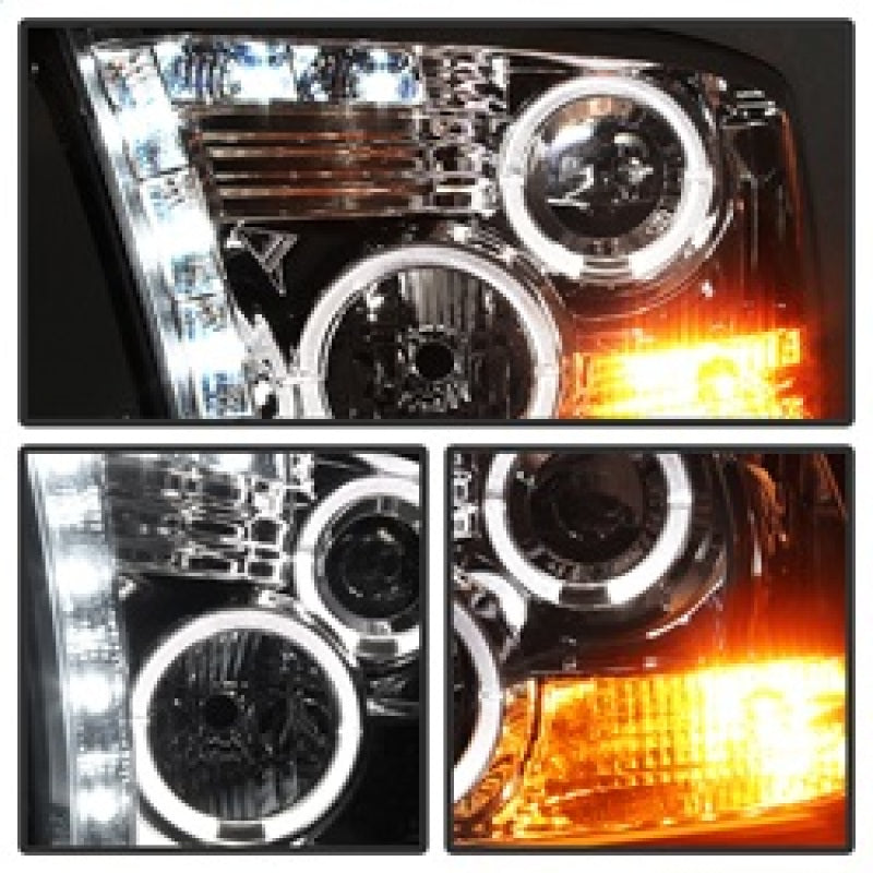 Spyder Dodge Ram 1500 09-14 10-14 Projector Headlights Halogen- LED Halo LED - Chrm PRO-YD-DR09-HL-C SPYDER Headlights  AXOPROS