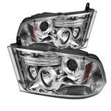 Spyder Dodge Ram 1500 09-14 10-14 Projector Headlights Halogen- LED Halo LED - Chrm PRO-YD-DR09-HL-C SPYDER Headlights  AXOPROS