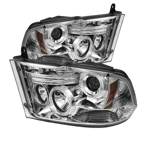 Spyder Dodge Ram 1500 09-14 10-14 Projector Headlights Halogen- LED Halo LED - Chrm PRO-YD-DR09-HL-C SPYDER Headlights  AXOPROS