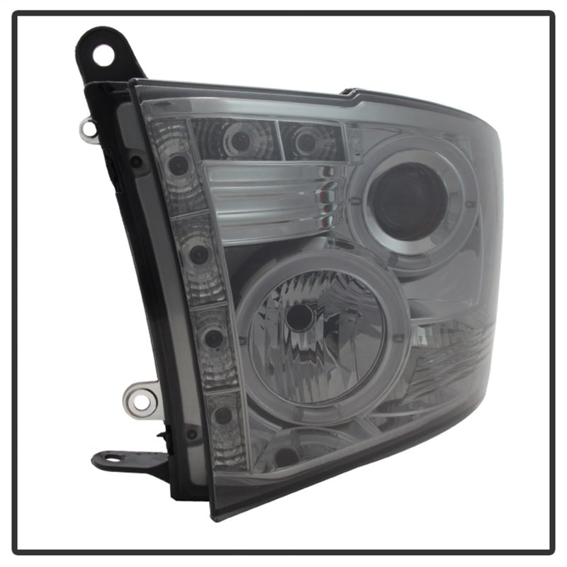 Spyder Dodge Ram 1500 09-14 10-14 Projector Headlights Halogen- LED Halo LED- Smke PRO-YD-DR09-HL-SM SPYDER Headlights  AXOPROS