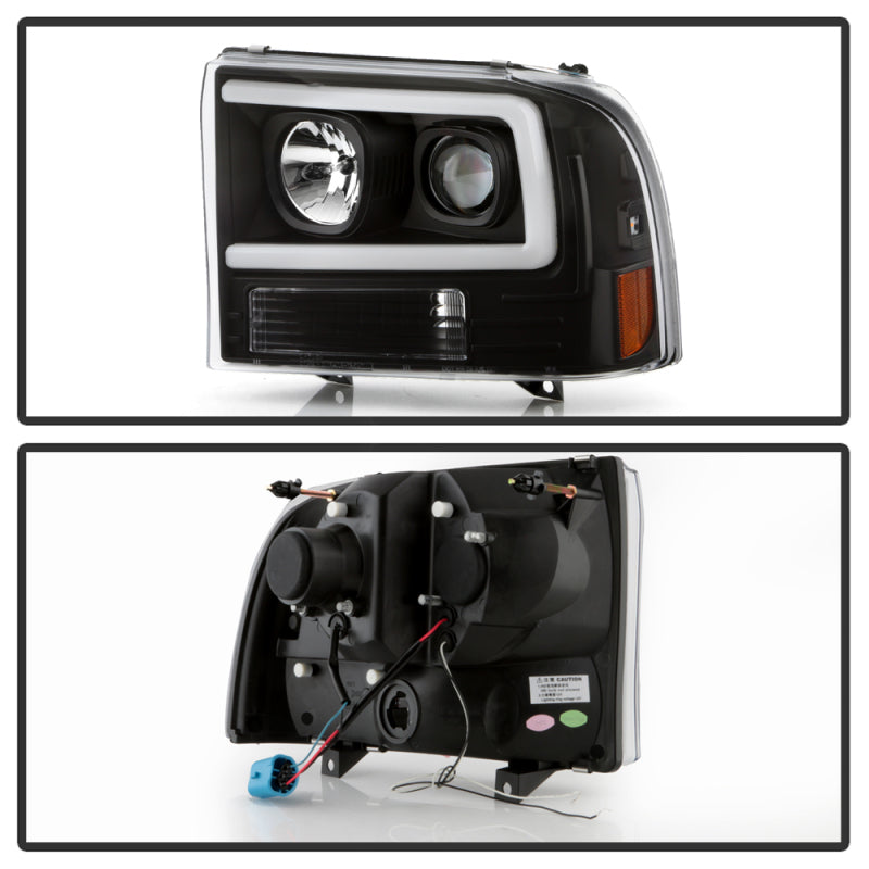 Spyder Ford F-250 99-04/Excursion 00-04 1 Piece LED Headlights - Black PRO-YD-FF25099V2PL-BK SPYDER Headlights  AXOPROS