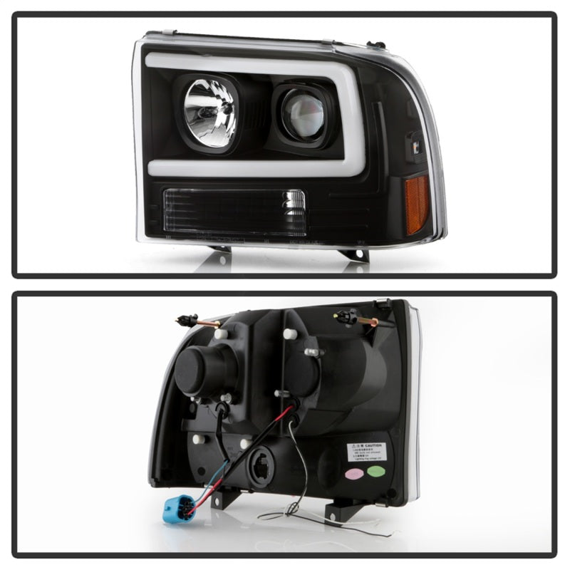 Spyder Ford F-250 99-04/Excursion 00-04 1 Piece LED Headlights - Black PRO-YD-FF25099V2PL-BK SPYDER Headlights  AXOPROS