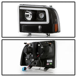 Spyder Ford F-250 99-04/Excursion 00-04 1 Piece LED Headlights - Black PRO-YD-FF25099V2PL-BK SPYDER Headlights  AXOPROS