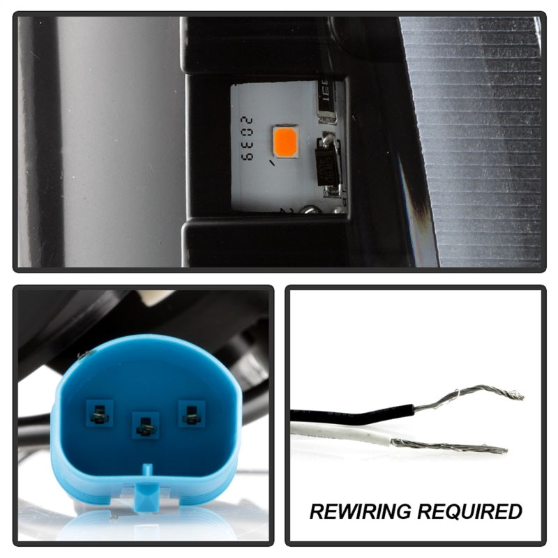 Spyder Ford F-250 99-04/Excursion 00-04 1 Piece LED Headlights - Black PRO-YD-FF25099V2PL-BK SPYDER Headlights  AXOPROS