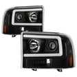 Spyder Ford F-250 99-04/Excursion 00-04 1 Piece LED Headlights - Black PRO-YD-FF25099V2PL-BK SPYDER Headlights  AXOPROS