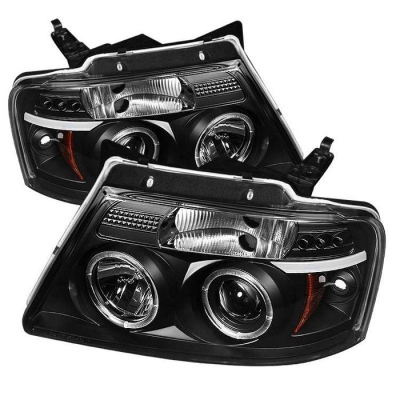 Spyder Ford F150 04-08 Projector Headlights Version 2 LED Halo LED Blk PRO-YD-FF15004-HL-G2-BK SPYDER Headlights  AXOPROS