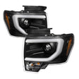 Spyder Ford F150 09-14 Projector Headlights Halogen Model- Light Bar DRL Blk PRO-YD-FF15009-LBDRL-BK SPYDER Headlights  AXOPROS