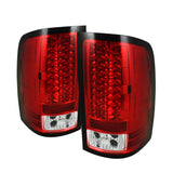 Spyder GMC Sierra 07-13 (Not 3500 Dually 4 Rear Wheels)LED Tail Lights Red Clear ALT-YD-GS07-LED-RC SPYDER Tail Lights  AXOPROS