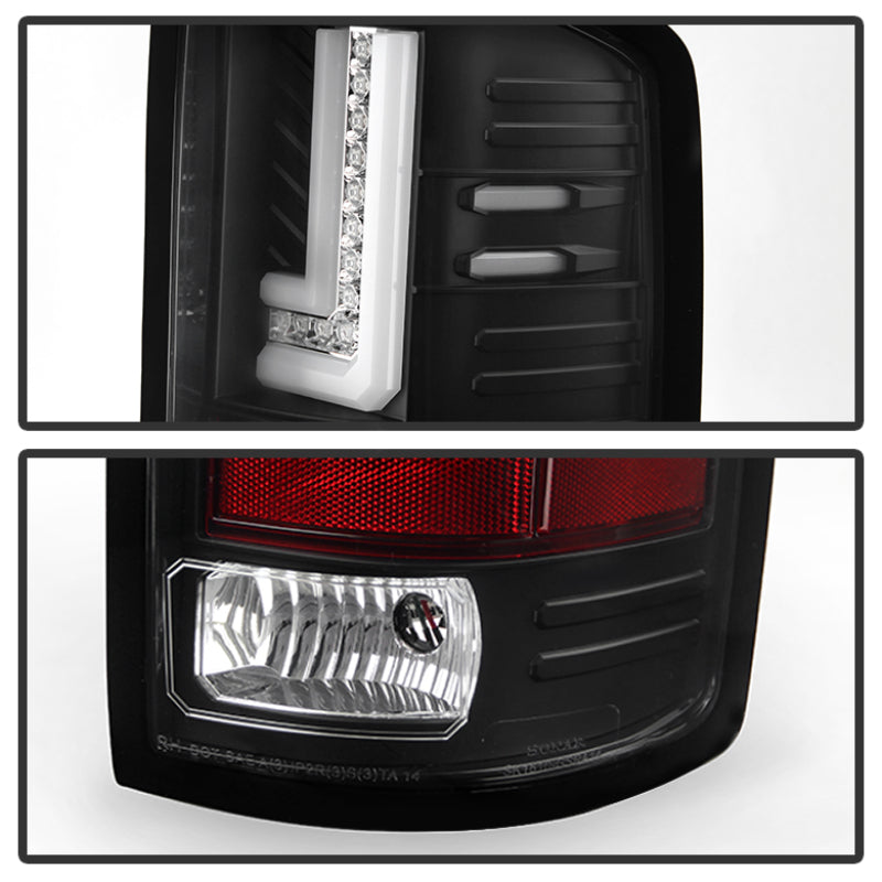 Spyder GMC Sierra 14-16 LED Tail Lights Black ALT-YD-GS14-LBLED-BK SPYDER Tail Lights  AXOPROS