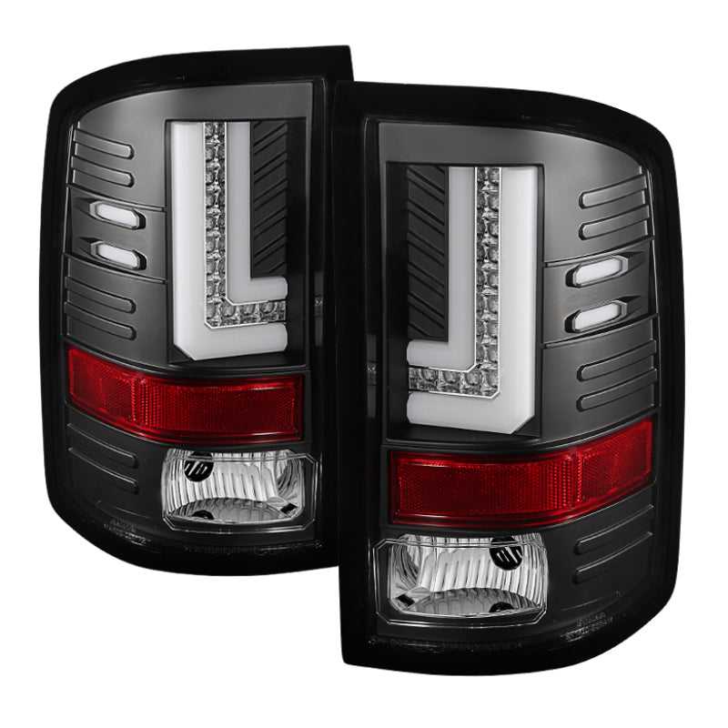 Spyder GMC Sierra 14-16 LED Tail Lights Black ALT-YD-GS14-LBLED-BK SPYDER Tail Lights  AXOPROS