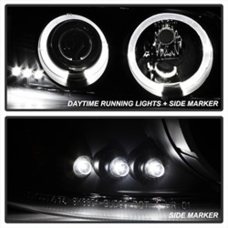 Spyder GMC Sierra 1500/2500 99-06 Projector Headlights LED Halo LED Blk Smke PRO-YD-CDE00-HL-BSM SPYDER Headlights  AXOPROS