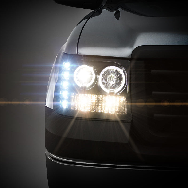 Spyder GMC Sierra 1500/GMC Sierra Denali 08-13 Projector LED Halo- LED Blk PRO-YD-GS07-HL-BK SPYDER Headlights  AXOPROS