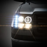 Spyder GMC Sierra 1500/GMC Sierra Denali 08-13 Projector LED Halo- LED Blk PRO-YD-GS07-HL-BK SPYDER Headlights  AXOPROS