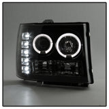 Spyder GMC Sierra 1500/GMC Sierra Denali 08-13 Projector LED Halo- LED Blk PRO-YD-GS07-HL-BK SPYDER Headlights  AXOPROS