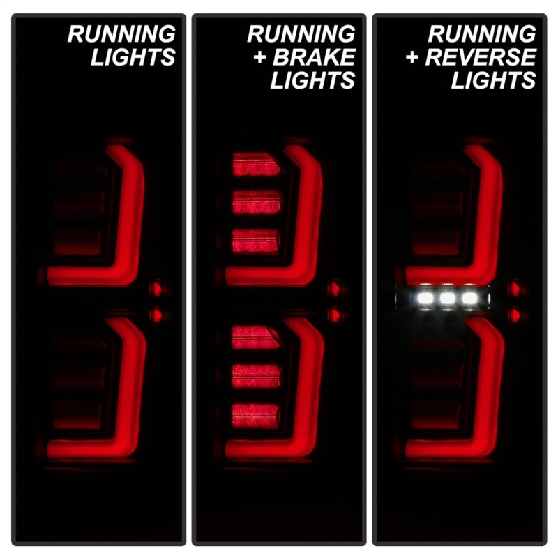 Spyder GMC Sierra 19-20 Incandescent Bulb Model Only LED Tail Lights-Black Smoke ALT-YD-GS19-LED-BSM SPYDER Tail Lights  AXOPROS