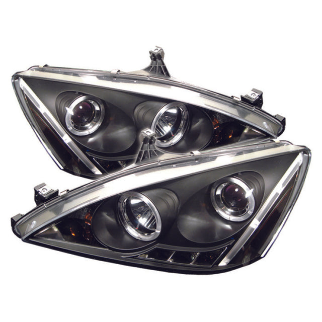 Spyder Honda Accord 03-07 Projector Headlights LED Halo Amber Reflctr LED Blk PRO-YD-HA03-AM-BK SPYDER Headlights  AXOPROS