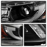 Spyder Honda Accord 2013-2015 4DR Projector Headlights Light Bar DRL Black PRO-YD-HA13-LBDRL-BK SPYDER Headlights  AXOPROS