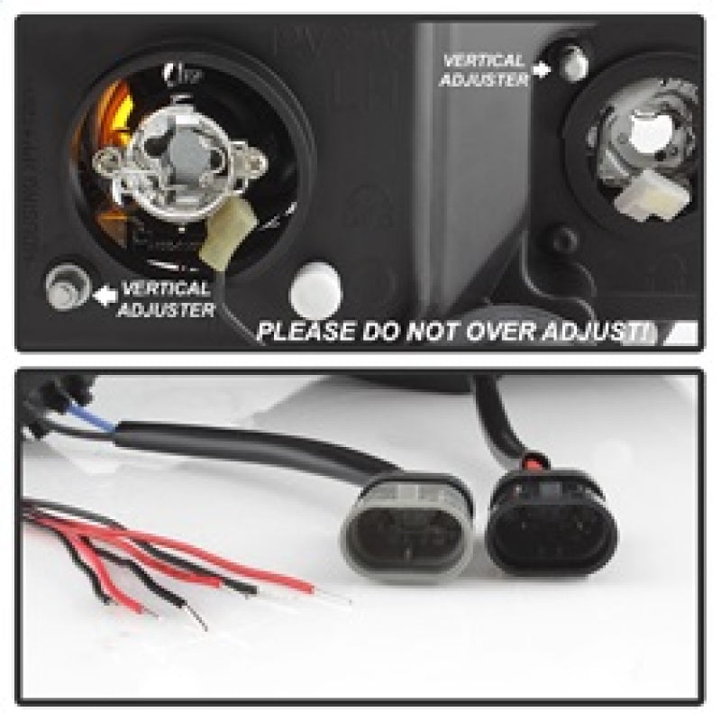 Spyder Honda Civic 06-08 2Dr Projector Headlights LED Halo Black High H1 Low H1 PRO-YD-HC06-2D-HL-BK SPYDER Headlights  AXOPROS