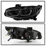 Spyder Honda Civic 16- 2DR/4DR/Hatchback Projector Headlights - Black PRO-YD-HC16SI-SEQGR-BK SPYDER Headlights  AXOPROS