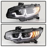 Spyder Honda Civic 16- 2DR/4DR/Hatchback Projector Headlights - Black PRO-YD-HC16SI-SEQGR-BK SPYDER Headlights  AXOPROS