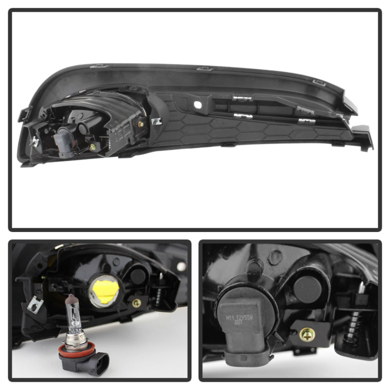 Spyder Honda Civic 2013-2014 4dr OEM Fog Light W/Switch Yellow FL-HC2013-4D-Y SPYDER Fog Lights  AXOPROS