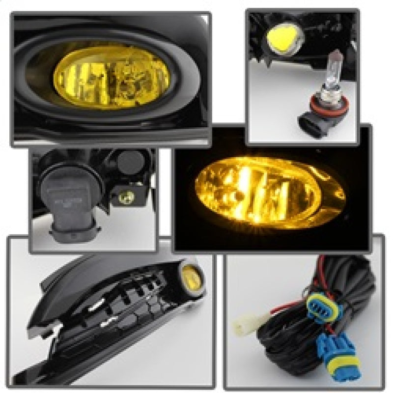 Spyder Honda Civic 2013-2014 4dr OEM Fog Light W/Switch Yellow FL-HC2013-4D-Y SPYDER Fog Lights  AXOPROS