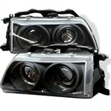 Spyder Honda Civic 90-91/CRX 90-91 Projector Headlights LED Halo Blk PRO-YD-HC90-HL-BK SPYDER Headlights  AXOPROS