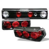 Spyder Honda CRX 88-91 Euro Style Tail Lights Black ALT-YD-HCRX88-BK SPYDER Tail Lights  AXOPROS