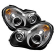 Spyder Mercedes Benz C-Class 01-05 4 DrProjector Headlights Halogen LED Halo Blk PRO-YD-MBW203-HL-BK SPYDER Headlights  AXOPROS