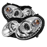 Spyder Mercedes Benz CLK 03-09 Projector Halogen Model- LED Halo DRL Chrm PRO-YD-MBCLK03-DRL-C SPYDER Headlights  AXOPROS