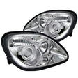 Spyder Mercedes Benz SLK 98-04 Projector Halogen Model- LED Halo Chrm PRO-YD-MBSLK98-1PC-HL-C SPYDER Headlights  AXOPROS